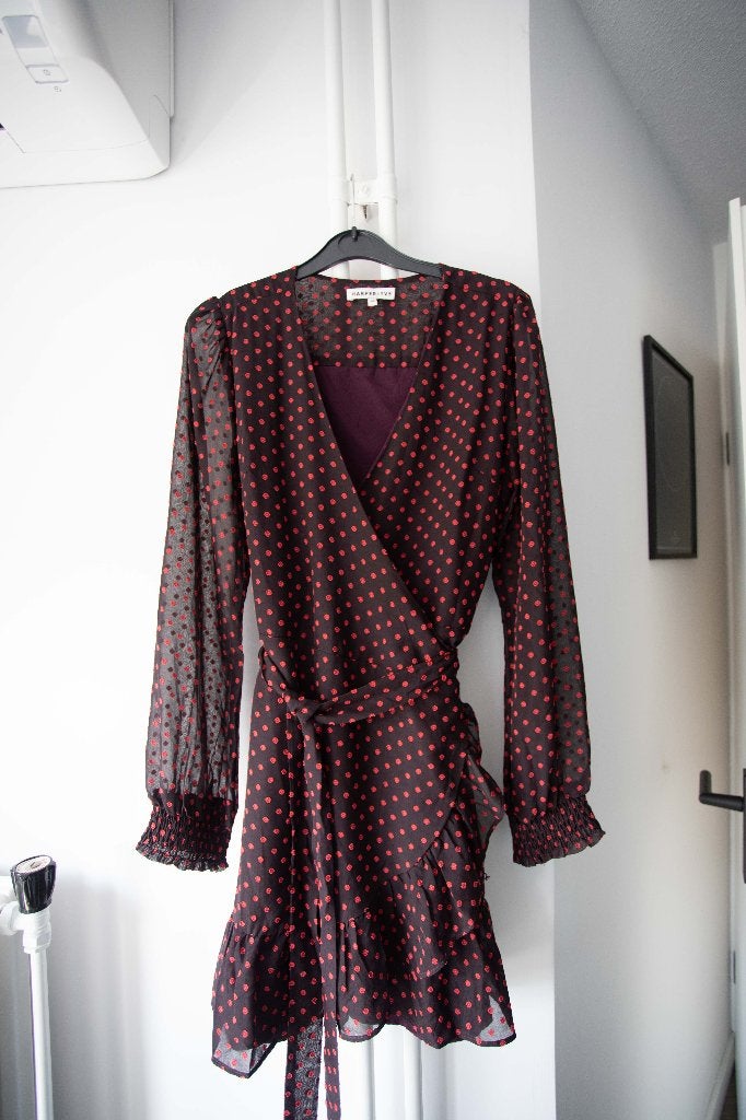 Wikkeljurk met stippen Harper & Yve maat XS, als nieuw, Kleding | Dames, Overige kleuren, Ophalen of Verzenden, Zo goed als nieuw