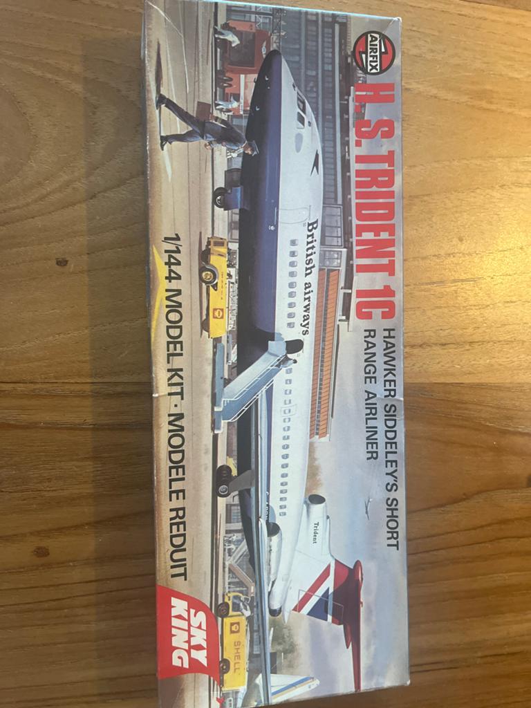 Airfix H.S. Trident 1C Hawker Siddeley Kortbereik Passagiers, Hobby en Vrije tijd, 1:144 tot 1:200, Zo goed als nieuw, Vliegtuig