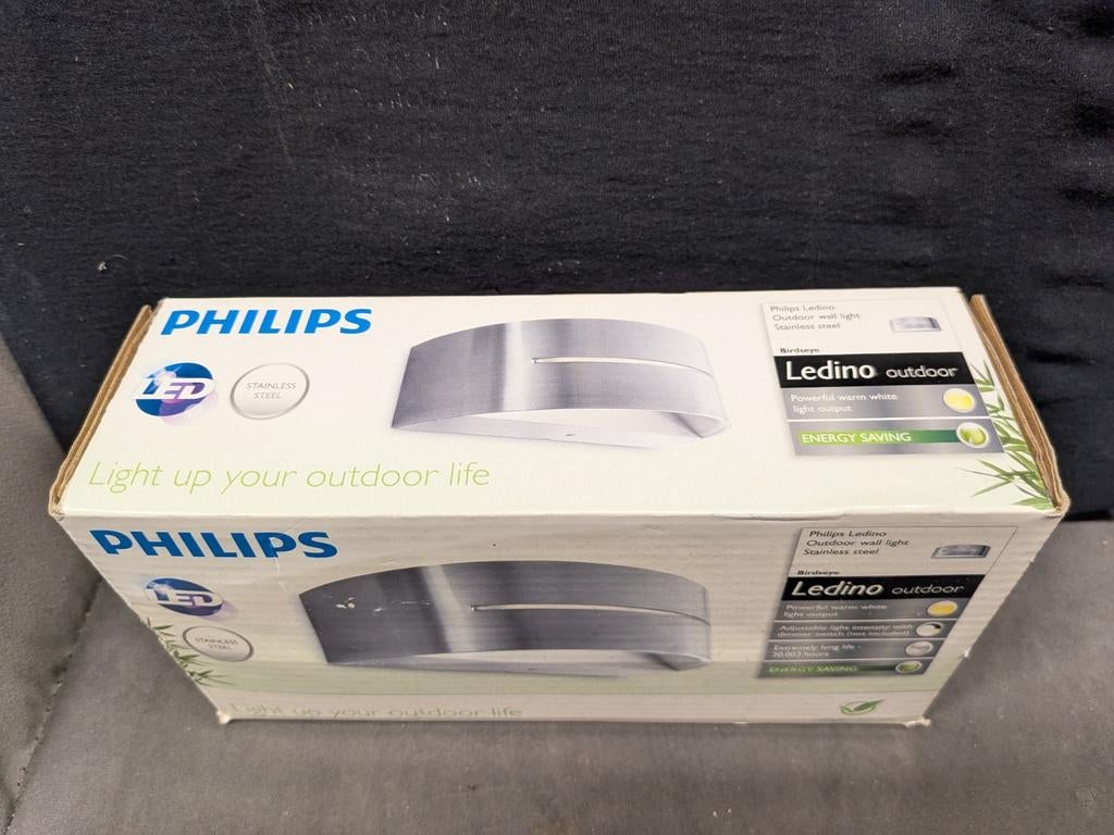 Philips Ledino Buiten Wandlamp LED RVS - Nieuw in doos, High Tech Campus 5, 5656 AE Eindhoven, Nederland, Minder dan 50 watt, Wandlamp