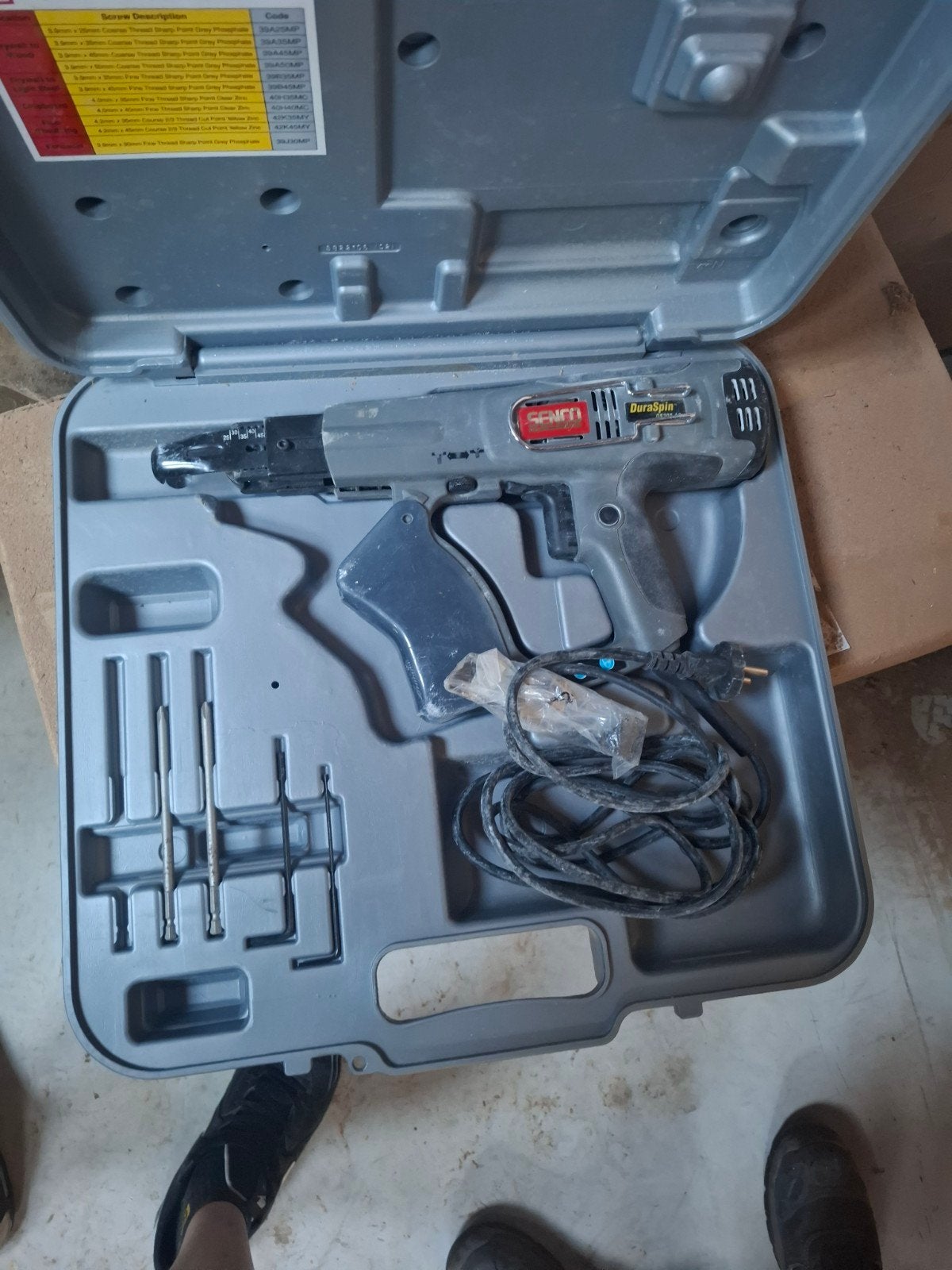 Senco Duraspin DS200-AC schroefmachine met koffer, Doe-het-zelf en Verbouw, Ophalen, Gebruikt, Accuboormachine, Overige merken