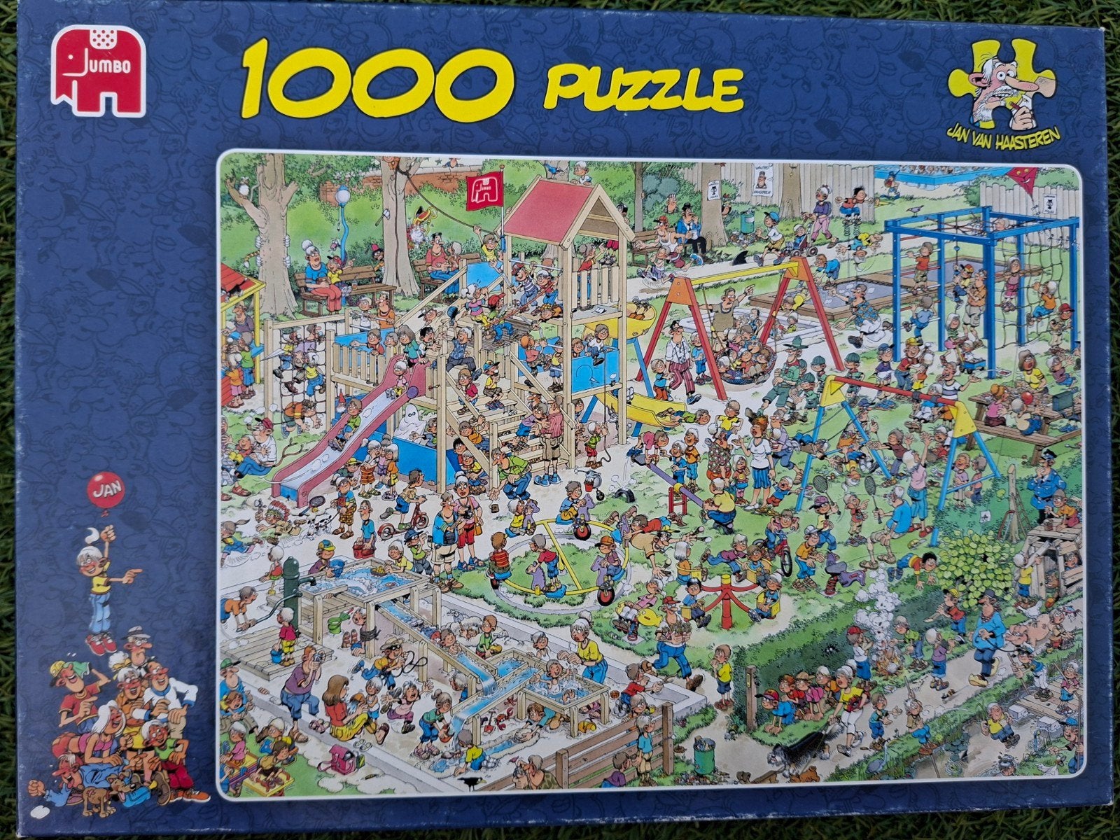 Jan van Haasteren 1000 stukjes, De Speeltuin, ruilen/bieden, Ophalen, 500 t/m 1500 stukjes, Gebruikt, Legpuzzel
