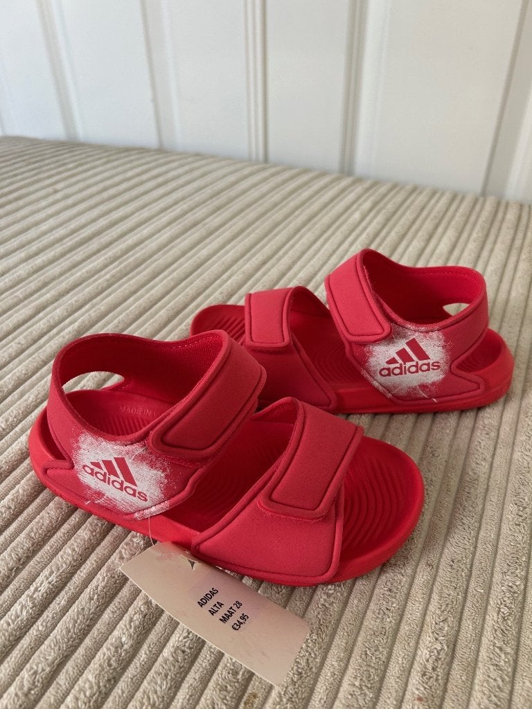 Roze Adidas sandalen sandaaltjes slippers in maat 28 NIEUW, Adidas, Meisje, Overige typen, Nieuw