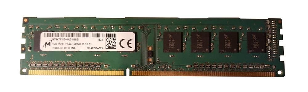 Micron 4GB DDR3-1600 UDIMM PC3L-12800U CL11 MT8KTF51264AZ, Computers en Software, RAM geheugen, DDR3, Ophalen of Verzenden, Desktop