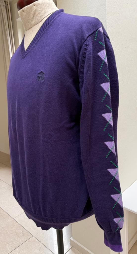 River Woods V hals trui Maat L, Kleding | Heren, Truien en Vesten, Ophalen of Verzenden, Zo goed als nieuw, Maat 52/54 (L), Paars