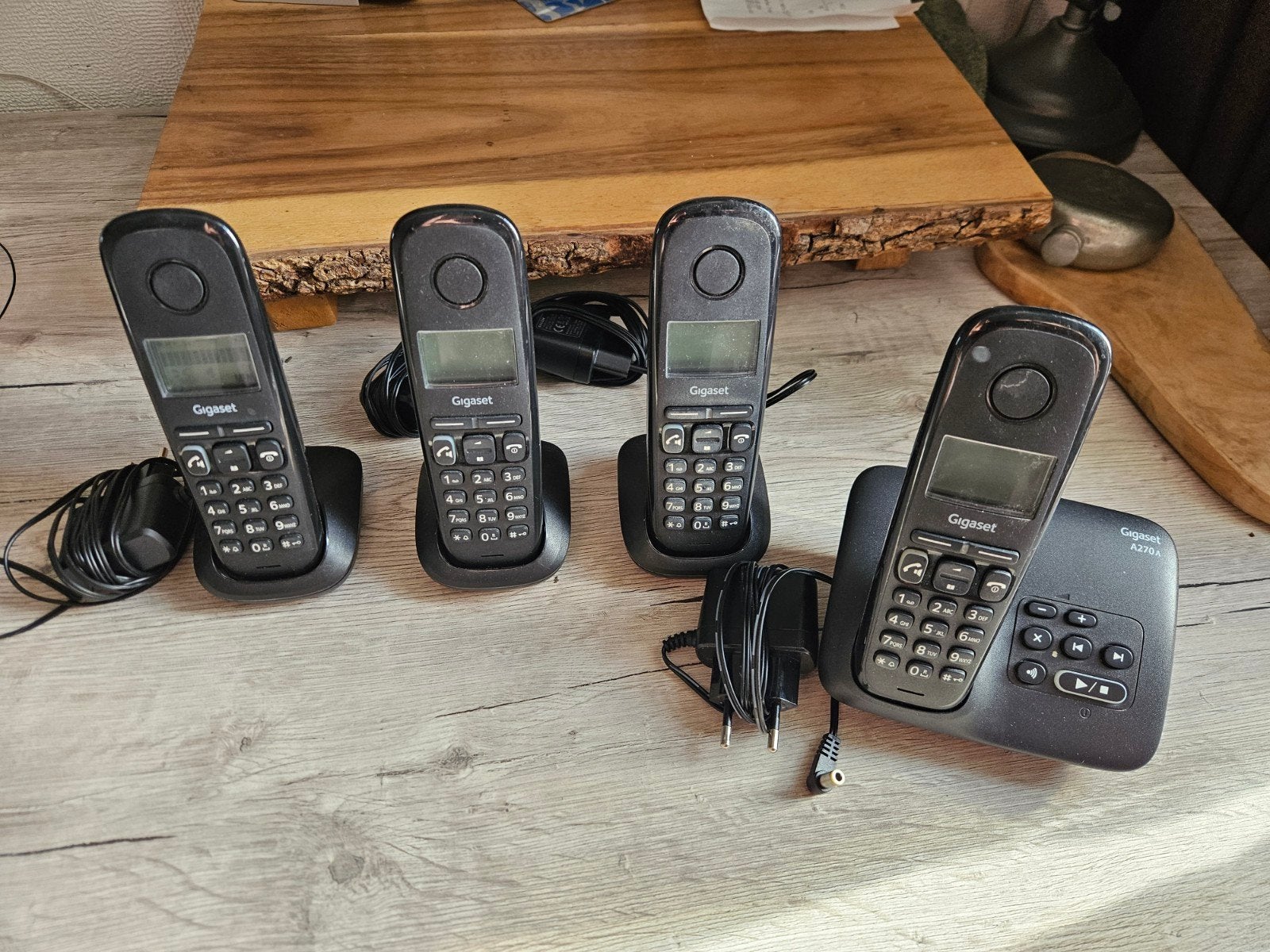Gigaset A270A draadloze telefoons (4 stuks) met basisstation, Ophalen of Verzenden, Gebruikt, 4 handsets of meer