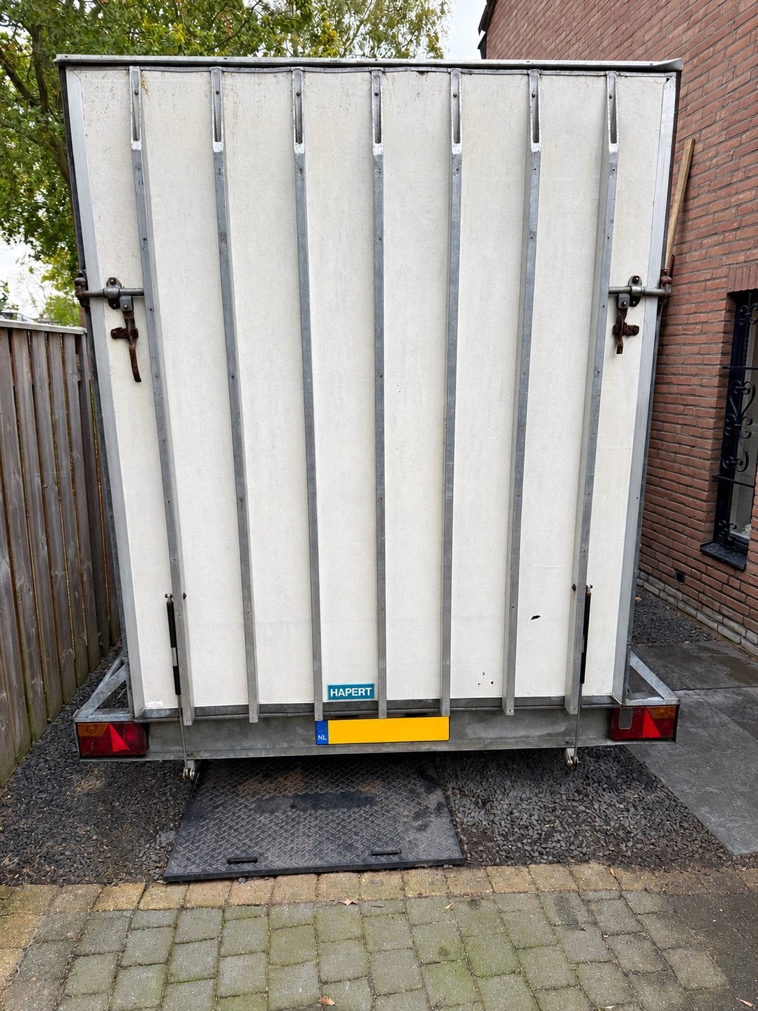 Grote Gesloten Hapert Aanhanger 350*150*210 KLEP 3500kg, Ophalen, Gebruikt