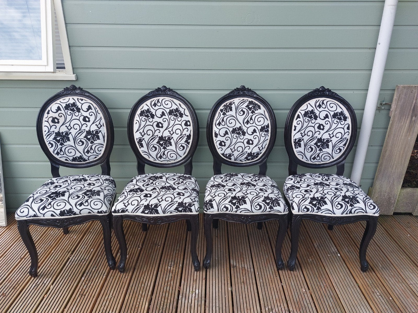 4 stoelen barok, Ophalen, Gebruikt, Barok, Zwart
