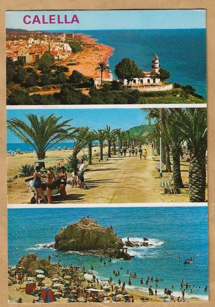 Ansichtkaart. Spanje. Calella. Barcelona. View of the Town., Ophalen of Verzenden, 1980 tot heden, Gelopen, Spanje