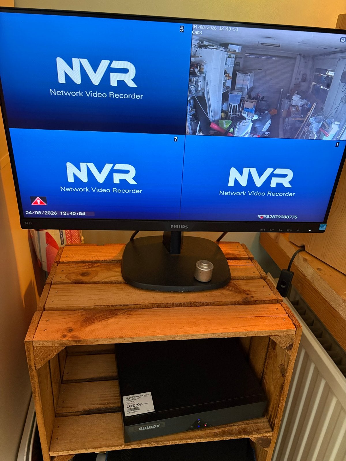 CCTV Beveiligingssysteem met NVR en Buitencamera, Ophalen of Verzenden, Gebruikt, Buitencamera