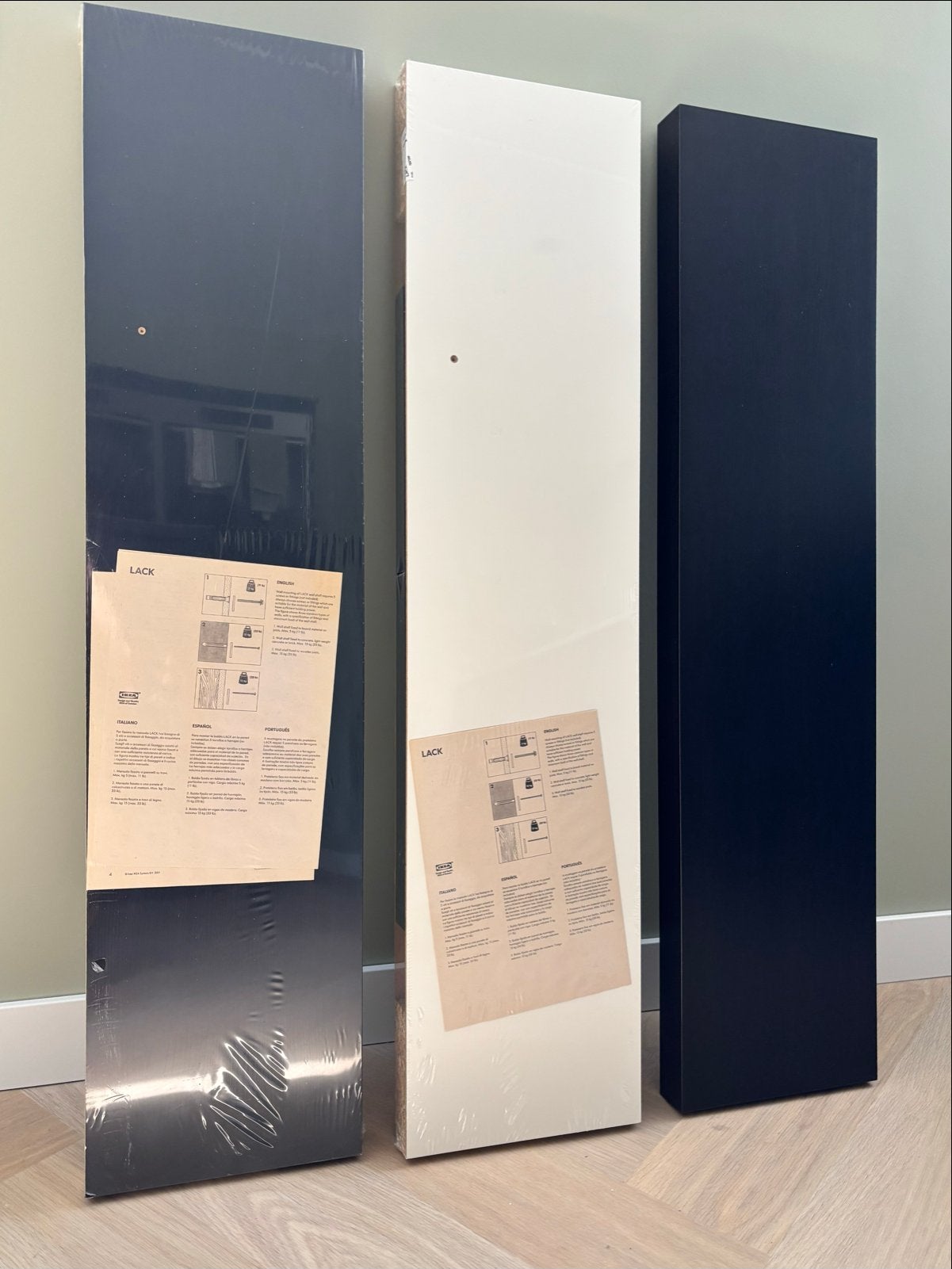 IKEA Lack wandplanken 110x26x5 cm - 2 nieuw, 1 gebruikt, Ophalen, Nieuw