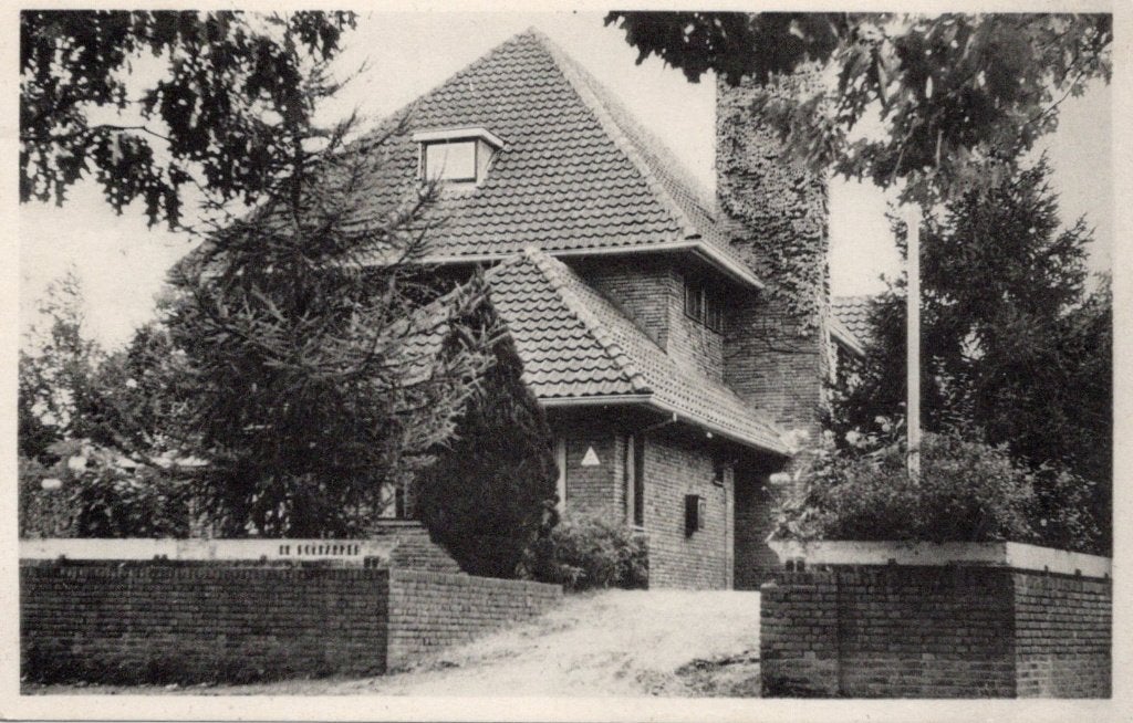 Lunteren, Jeugdherberg de Poelakker. (55), Verzamelen, Ansichtkaarten | Nederland, Verzenden, 1940 tot 1960, Gelopen, Gelderland