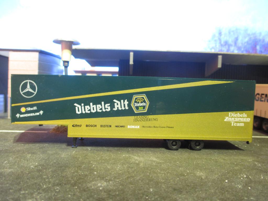 Jumbo trailer Diebels Mercedes Benz DTM Transporter Albedo, Ophalen of Verzenden, Zo goed als nieuw, Bus of Vrachtwagen