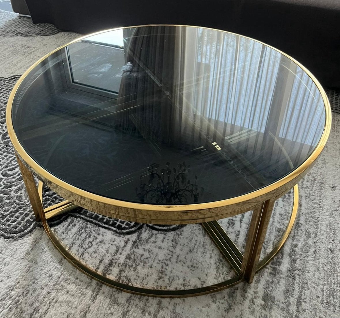 Eichholz Salontafel 100x40 cm, Ophalen, Rond, 50 tot 100 cm, Glas