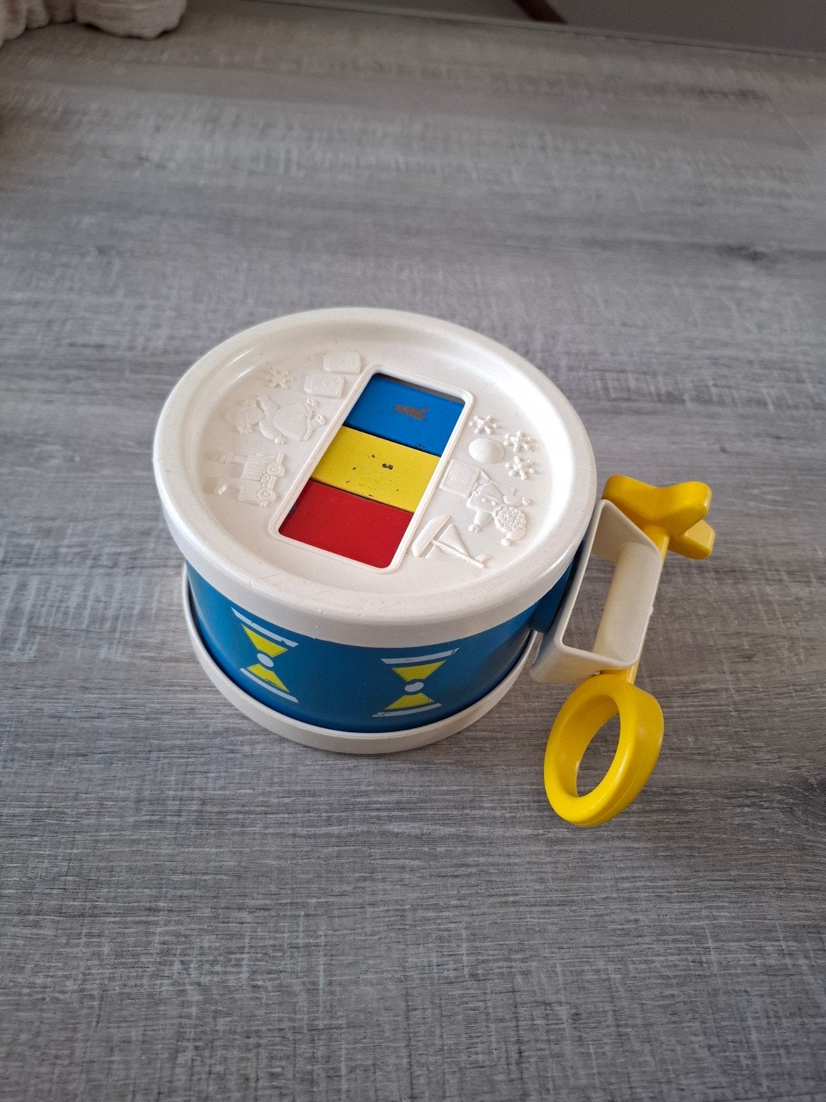 Vintage Fisher-Price Muziekdoosje Trommel - Niet opwindbaar, Ophalen of Verzenden, Gebruikt, Overige typen