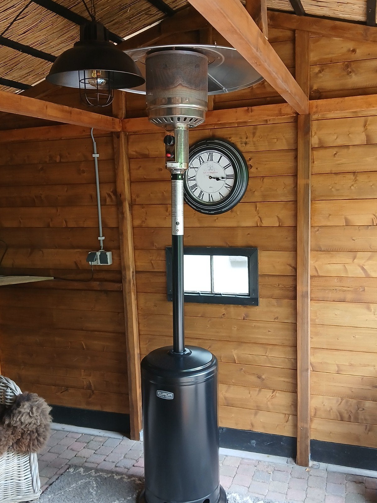 Z.g.a.n. Eurom THG 14000 terrasheater + gasfles (leeg), Ophalen, Zo goed als nieuw, Gas, Vloer