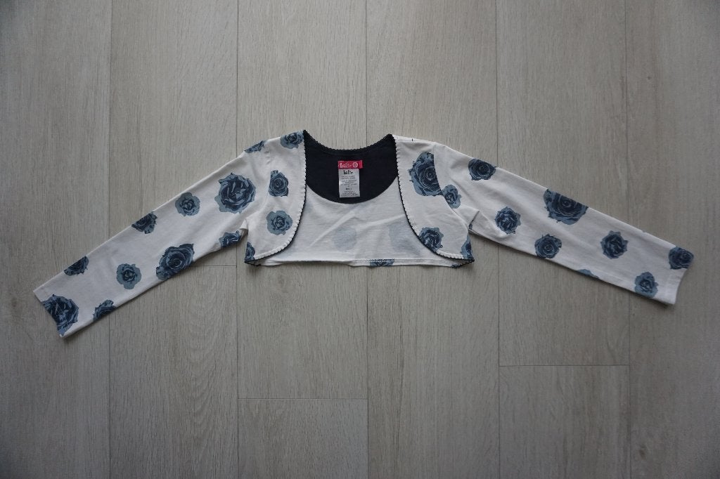 NIEUW Loff Lofff Jottum Vestje Vest Bolero Blauw Wit Mt. 128, Meisje, Trui of Vest, Nieuw, Ophalen of Verzenden