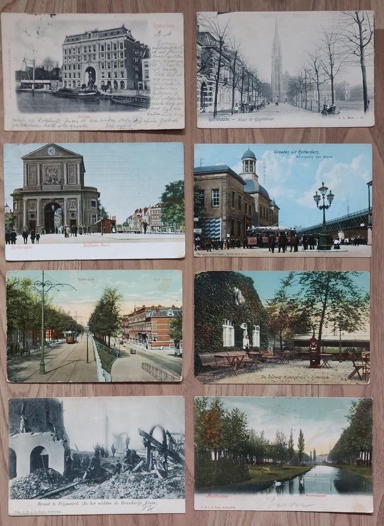 50 oude ansichtkaarten van Rotterdam, Verzamelen, Ophalen of Verzenden, Voor 1920, Zuid-Holland