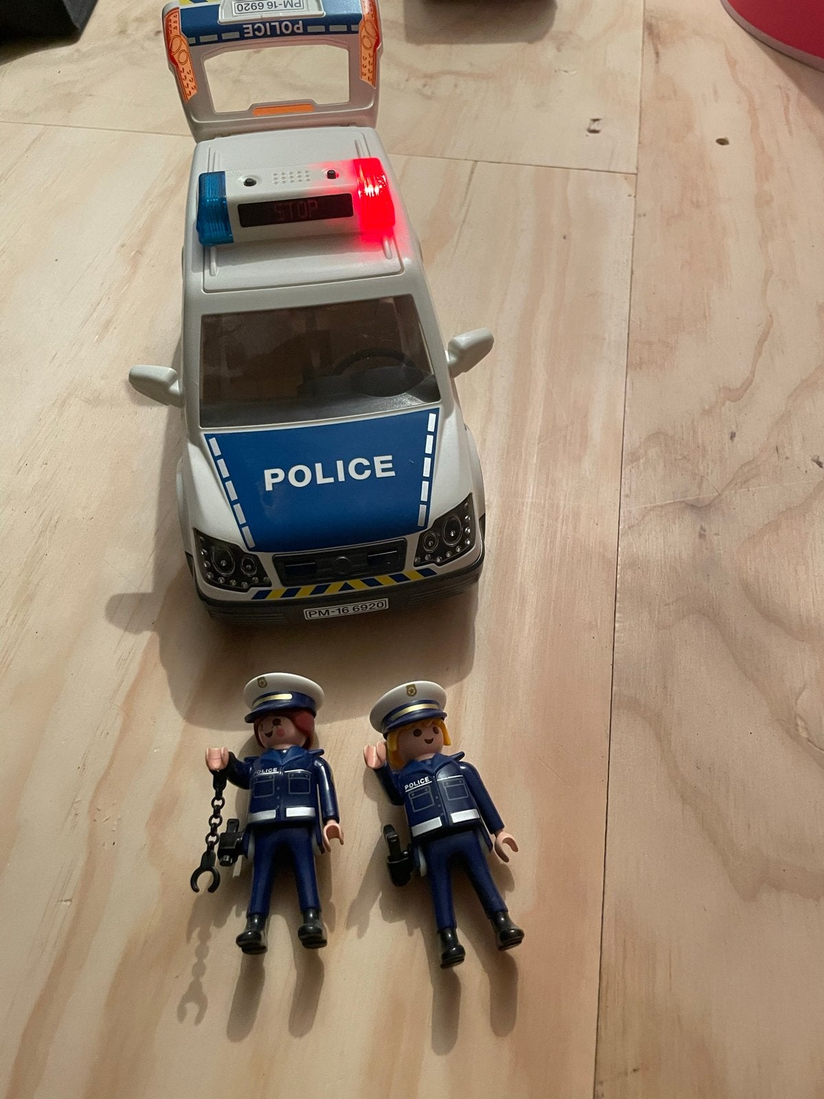 Playmobil Politieauto met 2 agenten - City Action, Gebruikt, Complete set, Voertuig, Ophalen of Verzenden