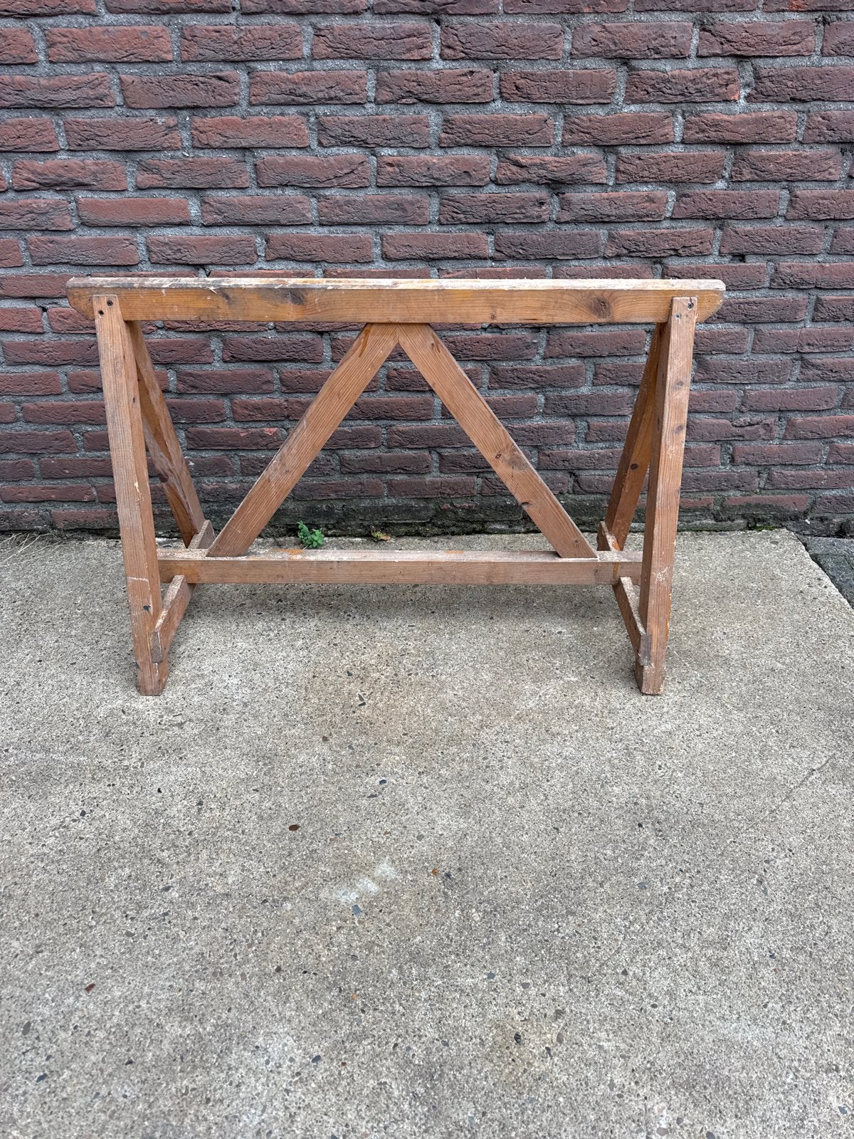 Houten schraag - Stevige werkbankondersteuning, Ophalen of Verzenden, Gebruikt, 70 tot 120 cm