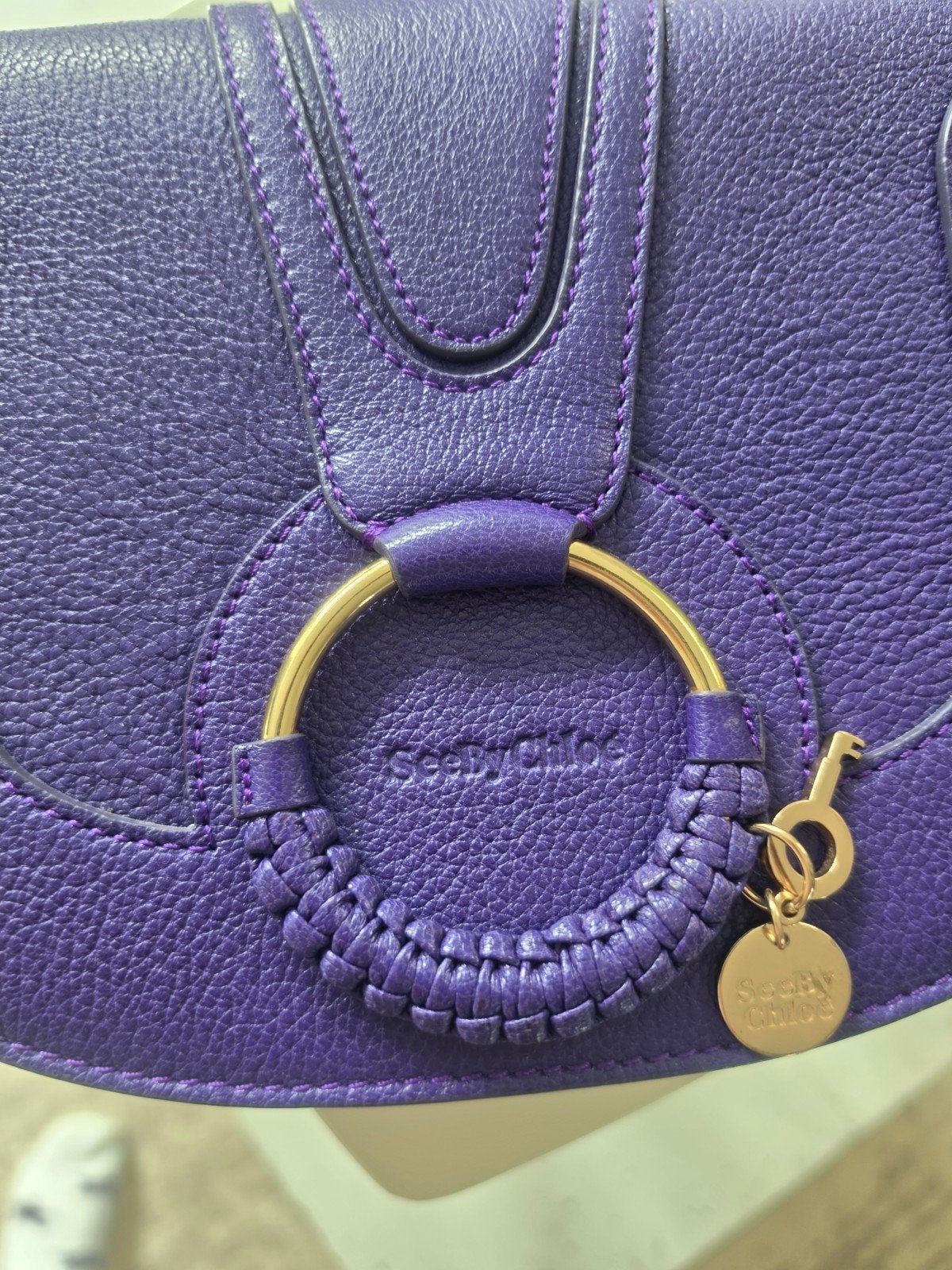 Nieuwe See By Chloé Hana Medium schoudertas - Paars, Sieraden, Tassen en Uiterlijk, Ophalen of Verzenden, Nieuw, Paars, Schoudertasje