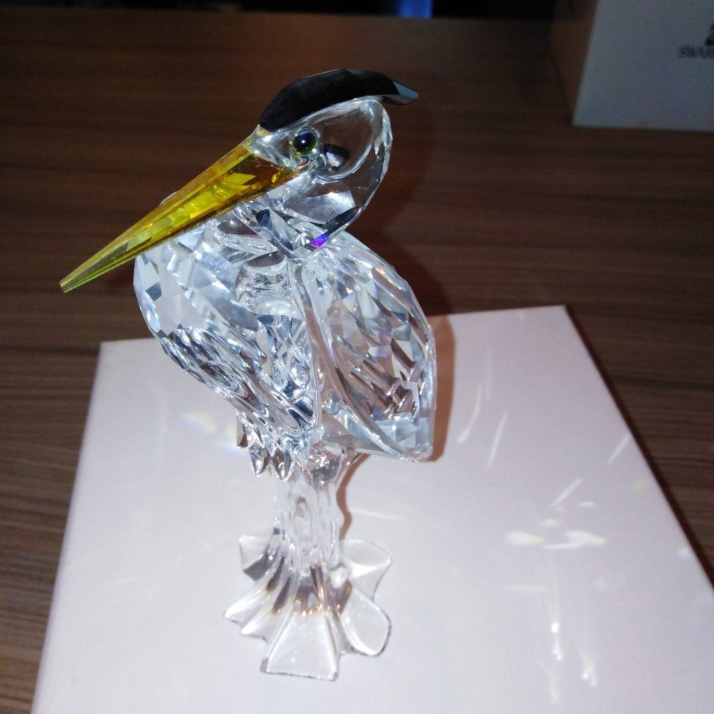 Swarovski Gevederde schoonheden - Zilverreiger, Ophalen, Zo goed als nieuw, Figuurtje