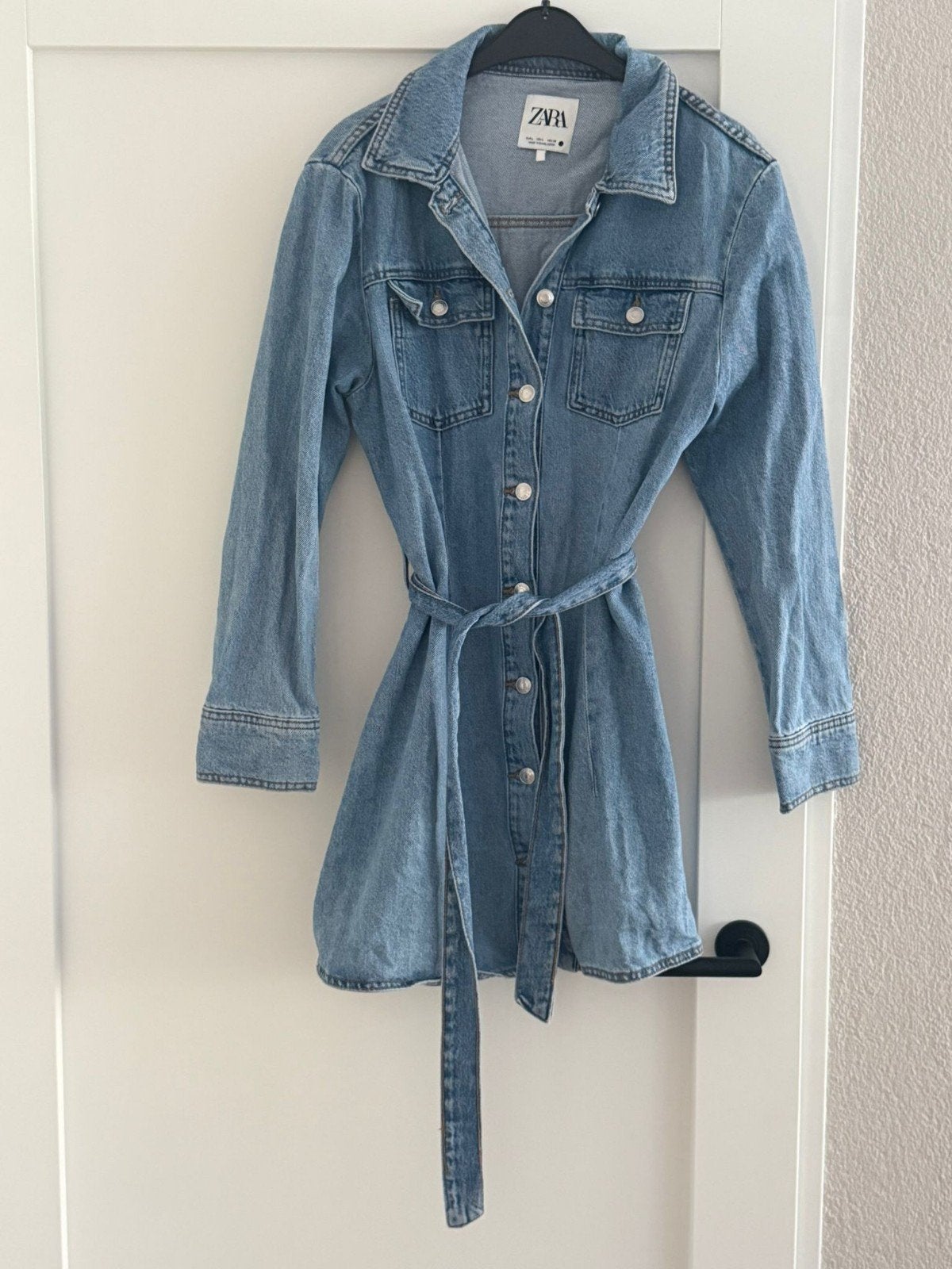 Spijkerjurk van Zara maat L, Ophalen of Verzenden, Zo goed als nieuw, Maat 38/40 (M), Blauw