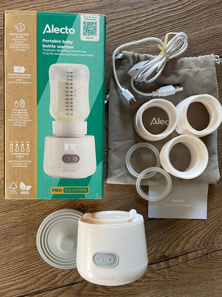 Draagbare flessenwarmer Alecto, Kinderen en Baby's, Babyvoeding en Toebehoren, Ophalen of Verzenden, Nieuw, Flessen- of potjesverwarmer