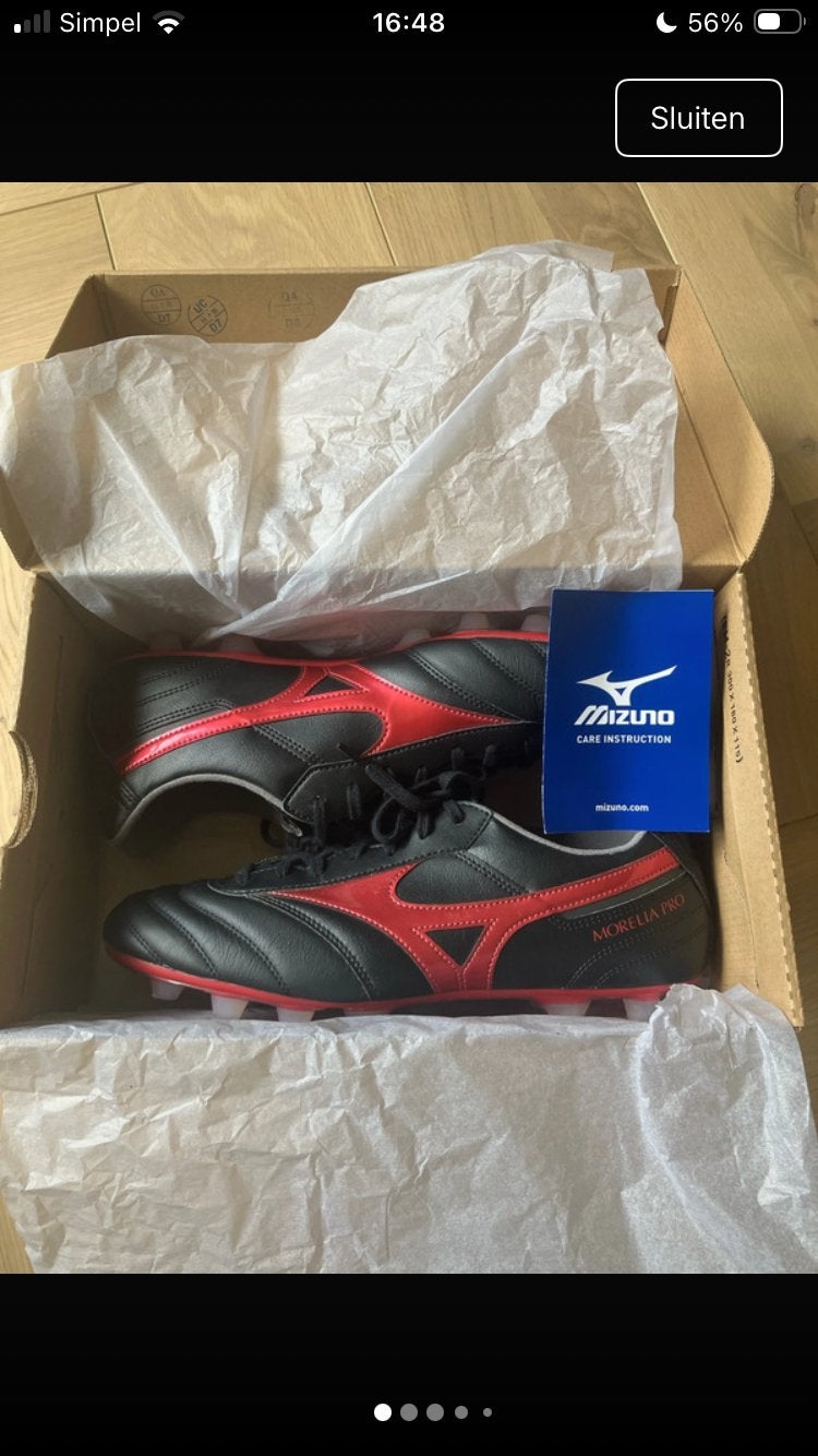 Mizuno Morelia II Pro FG Voetbalschoenen - maat 41, Schoenen, Nieuw, Ophalen of Verzenden, Maat S