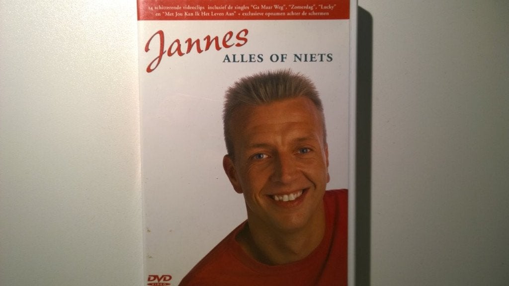 Jannes - Alles Of Niets (DVD), Alle leeftijden, Ophalen of Verzenden, Zo goed als nieuw, Muziekvideo's