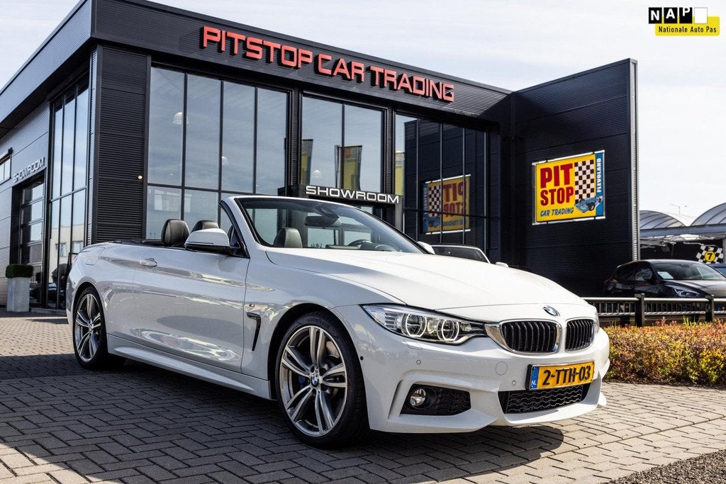 BMW 4-serie Cabrio 428i M-Sport, 245PK, Nekverwarming, H&K A, Auto's, BMW, Bedrijf, Te koop, 4-Serie, 360° camera, ABS, Achteruitrijcamera