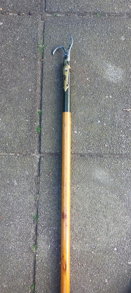 Pikhaak 2,50m gelakt hout met peilstok., Ophalen, Zo goed als nieuw, Overige typen