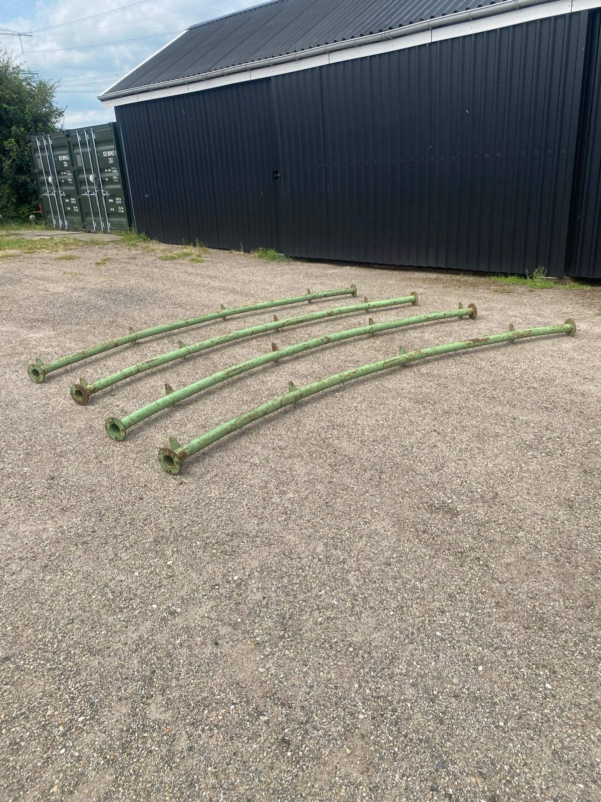 Getogen spanten - Set van 4 gebogen metalen balken, Doe-het-zelf en Verbouw, Ophalen, Gebruikt