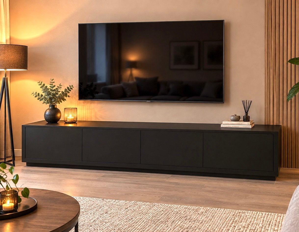 Tv meubel Barcelona Van Goossens, Ophalen, Zo goed als nieuw, 200 cm of meer, Minder dan 100 cm