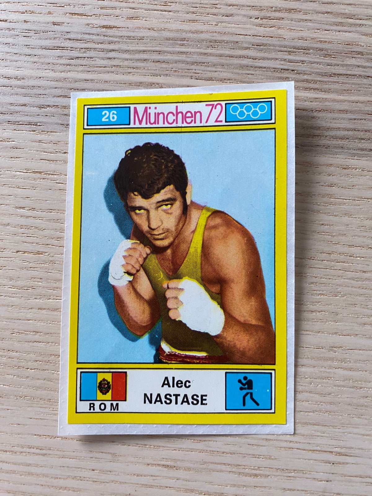 Panini 1972 Olympische Spelen #26 Alec Nastase (Roemenie), Verzenden, Gebruikt, Buitenlandse clubs, Poster, Plaatje of Sticker