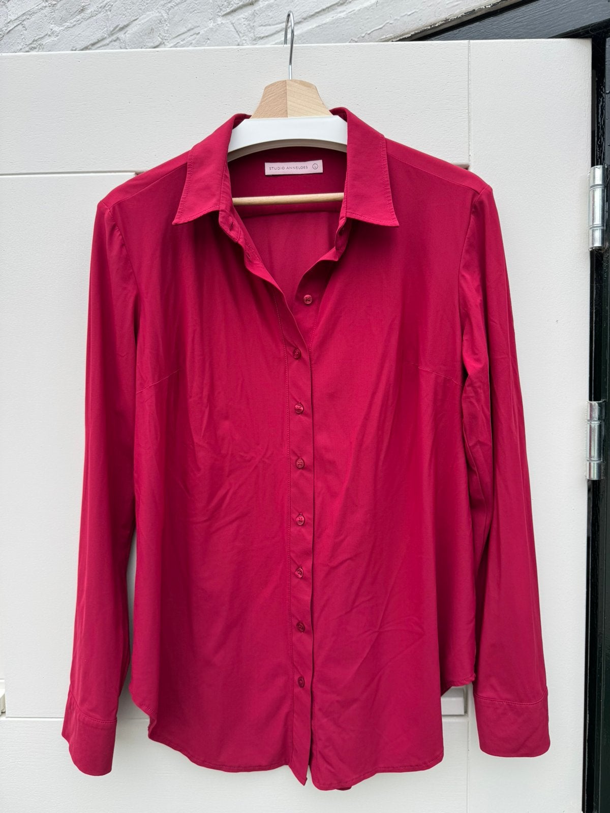 Studio Anneloes Poppy blouse travelstof L rood, Verzenden, Zo goed als nieuw, Maat 42/44 (L), Rood
