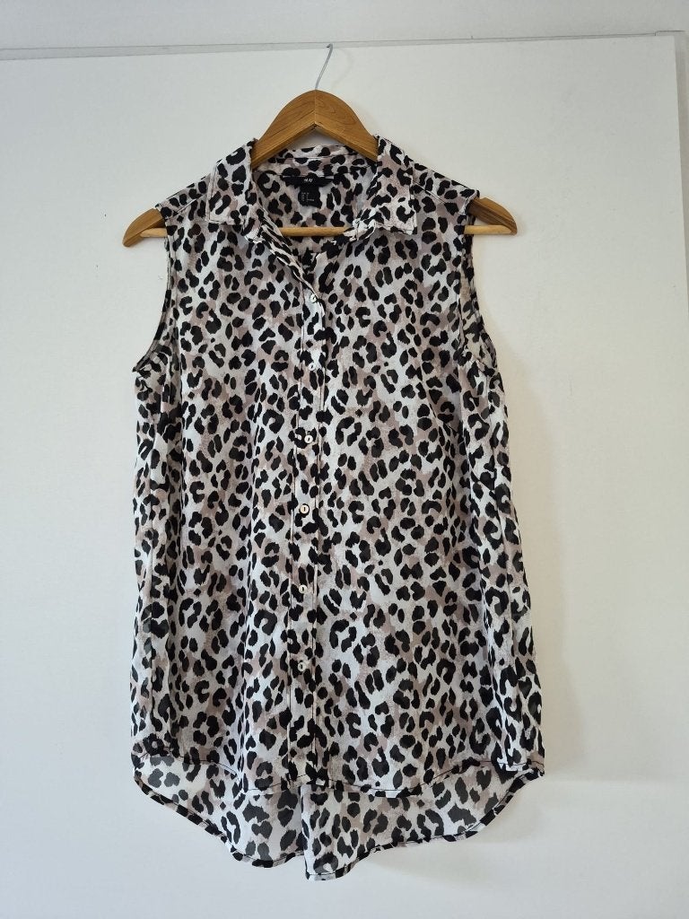 Top H&M maat 36 dames - leopard, H&M, Bruin, Ophalen of Verzenden, Zo goed als nieuw