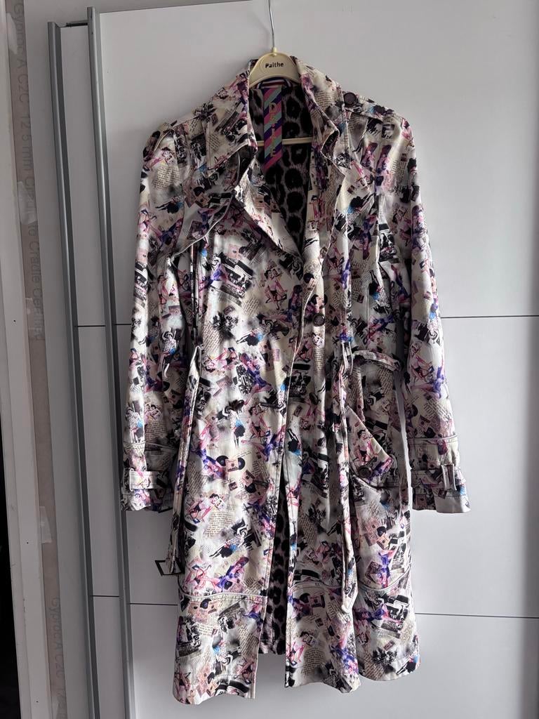 Daite vintage retro trenchcoat maat 40, Kleding | Dames, Ophalen of Verzenden, Gedragen, Maat 38/40 (M), Overige kleuren