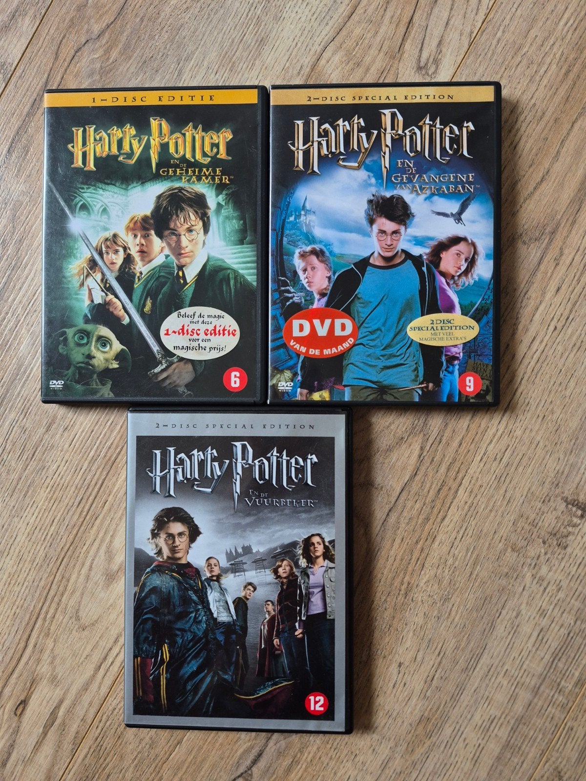 Harry Potter DVD Collectie - Deel 2, 3 en 4, Gebruikt, Nederlands, Ophalen of Verzenden, Inclusief doosje