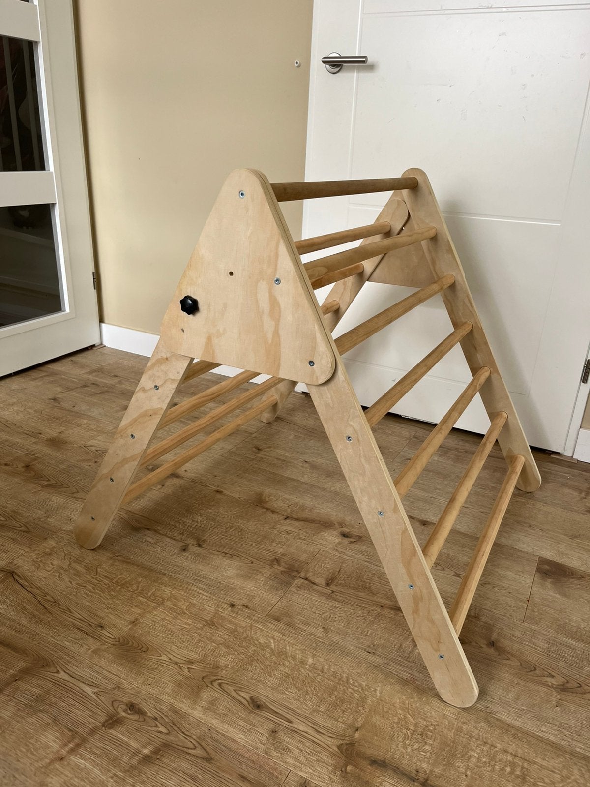 Klimboog + klimdriehoek hout, Ophalen, Zo goed als nieuw