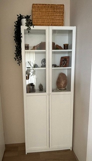 Ikea Billy met paneelvitrine deuren 80 x28 x202, Ophalen, Met deur(en), 200 cm of meer, 50 tot 100 cm