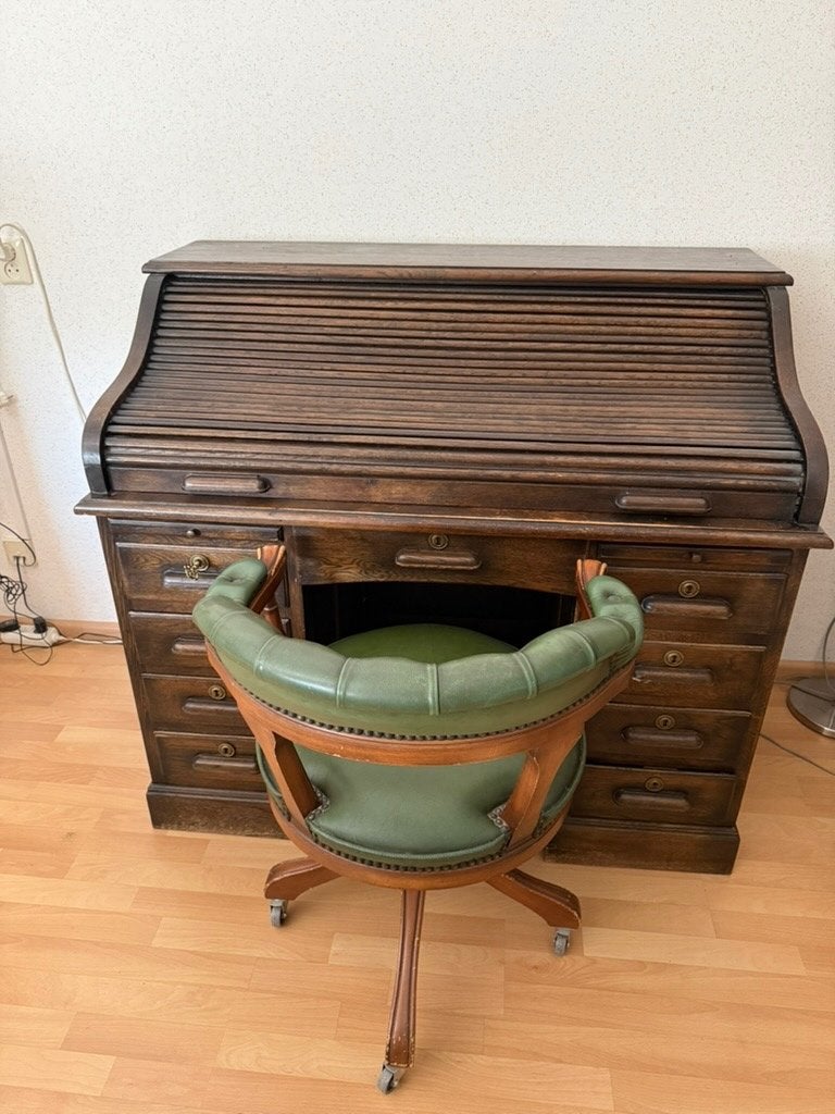secretariebureau, Ophalen, Hout, Gebruikt, Klassiek