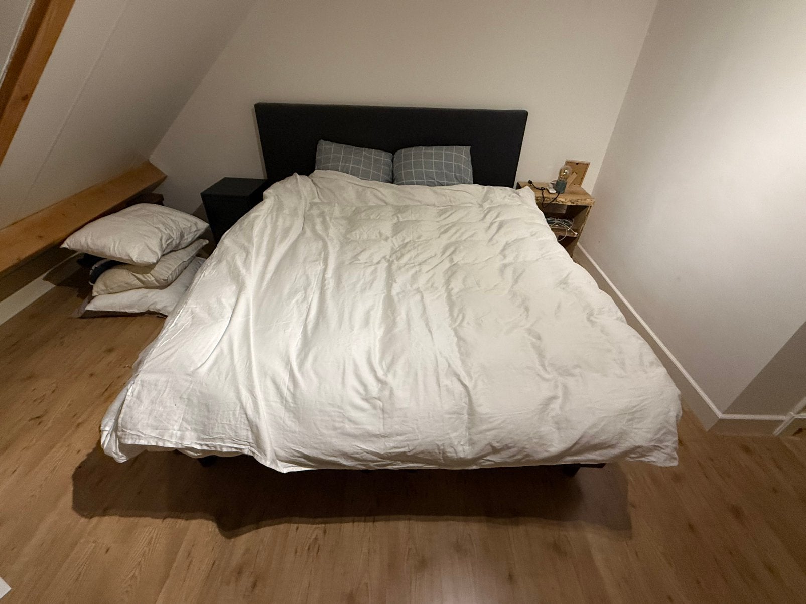 Tweepersoonsboxspring 180 x 210, Ophalen, Gebruikt, 210 cm, Tweepersoons