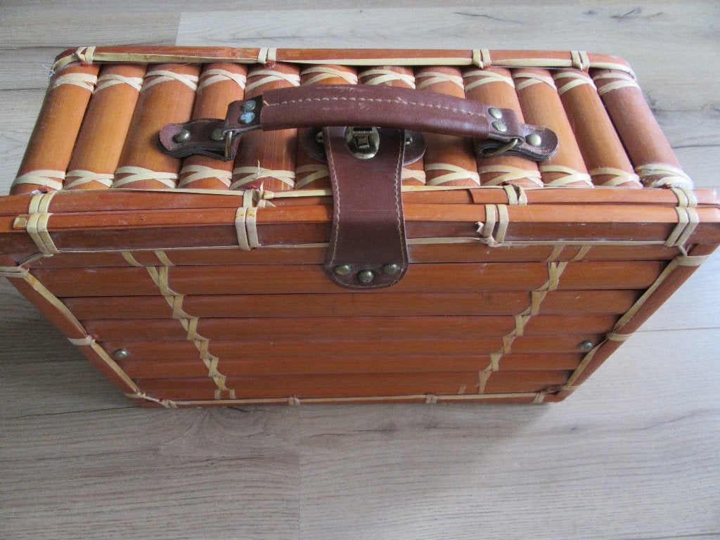 Picknickmand, Ophalen, Gevlochten, Mand, Nieuw