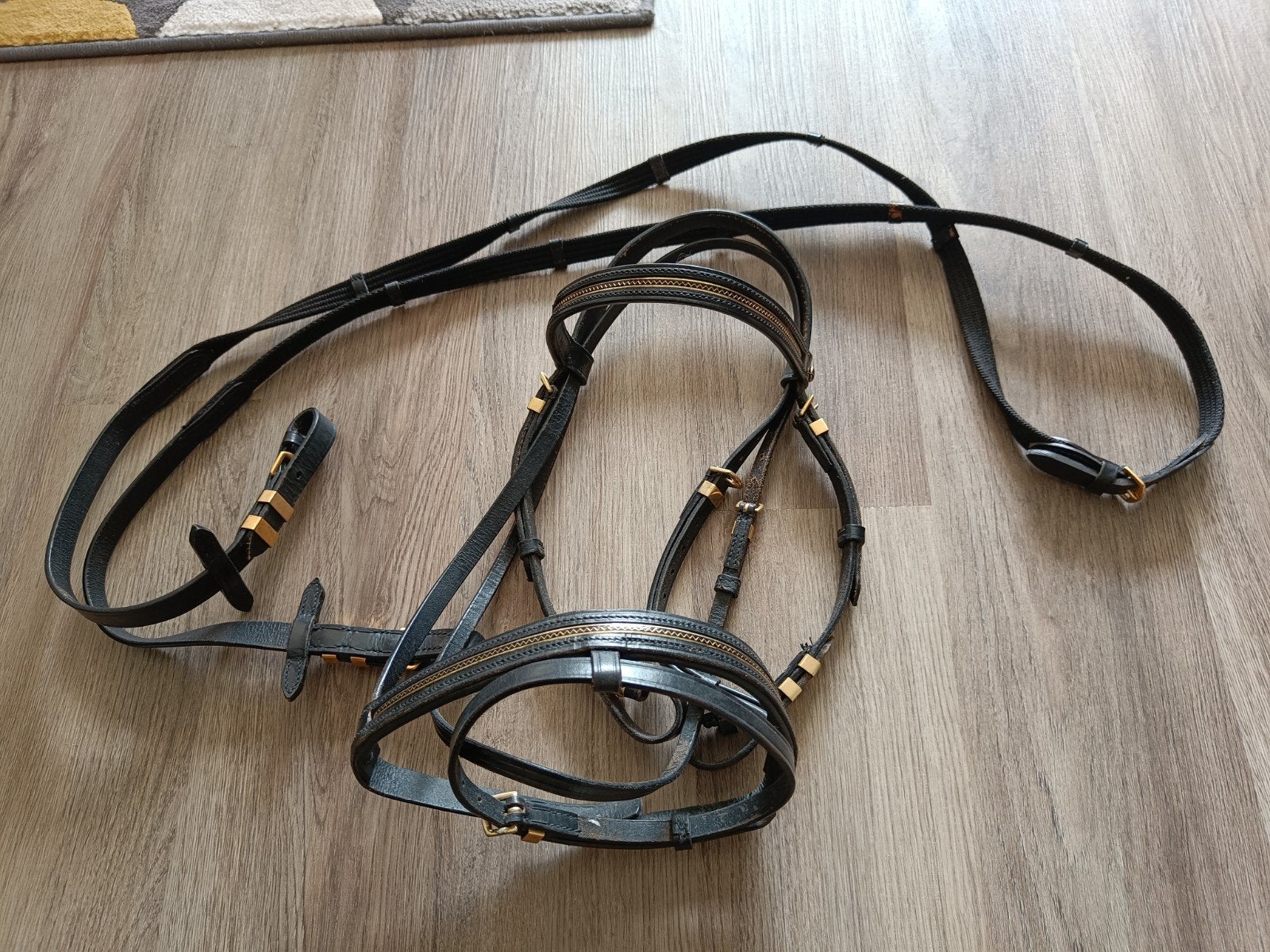 Hoofdstel Pagony COB, gouden details, Hoofdstel, Ophalen of Verzenden, Cob, Inclusief teugels