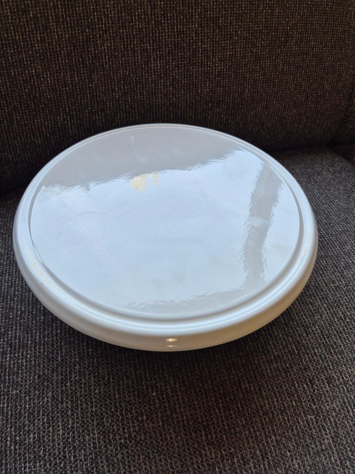 Groot wit taart/gebak plateau 32cm, Ophalen of Verzenden