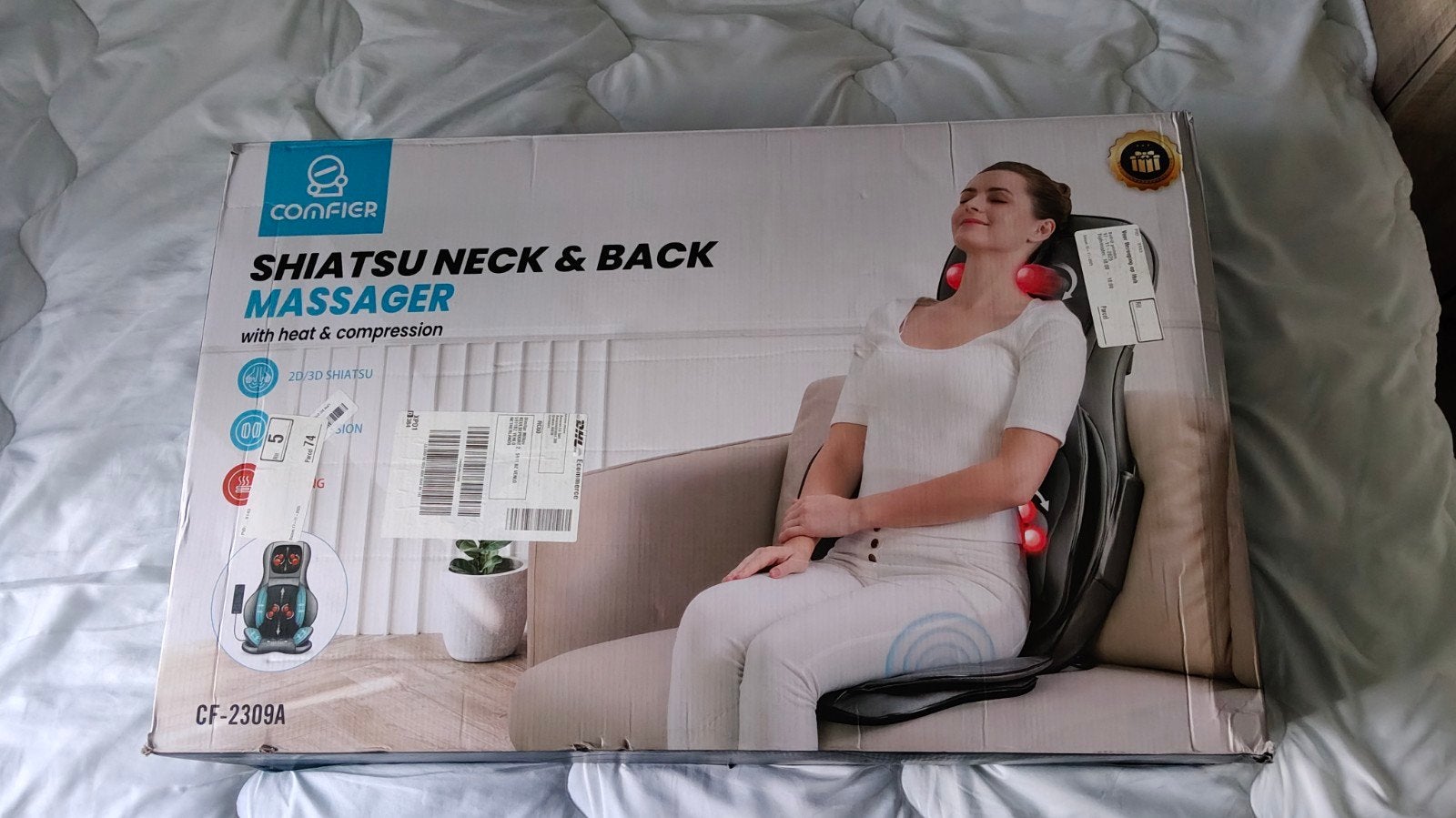 Comfier Shiatsu Nek- en Rugmassageapparaat met Warmte, Ophalen of Verzenden, Overige typen