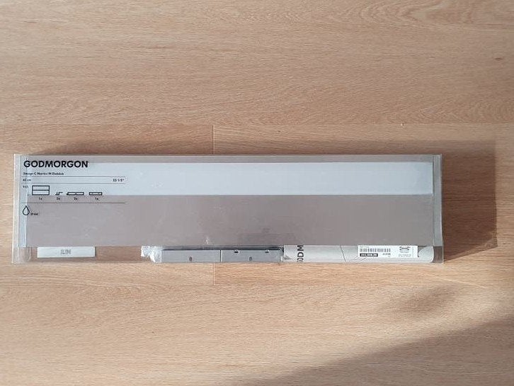 NIEUW- IKEA GODMORGON LED kast-/wandlamp 60 cm, aluminium, Ophalen of Verzenden, Nieuw, Modern, functioneel