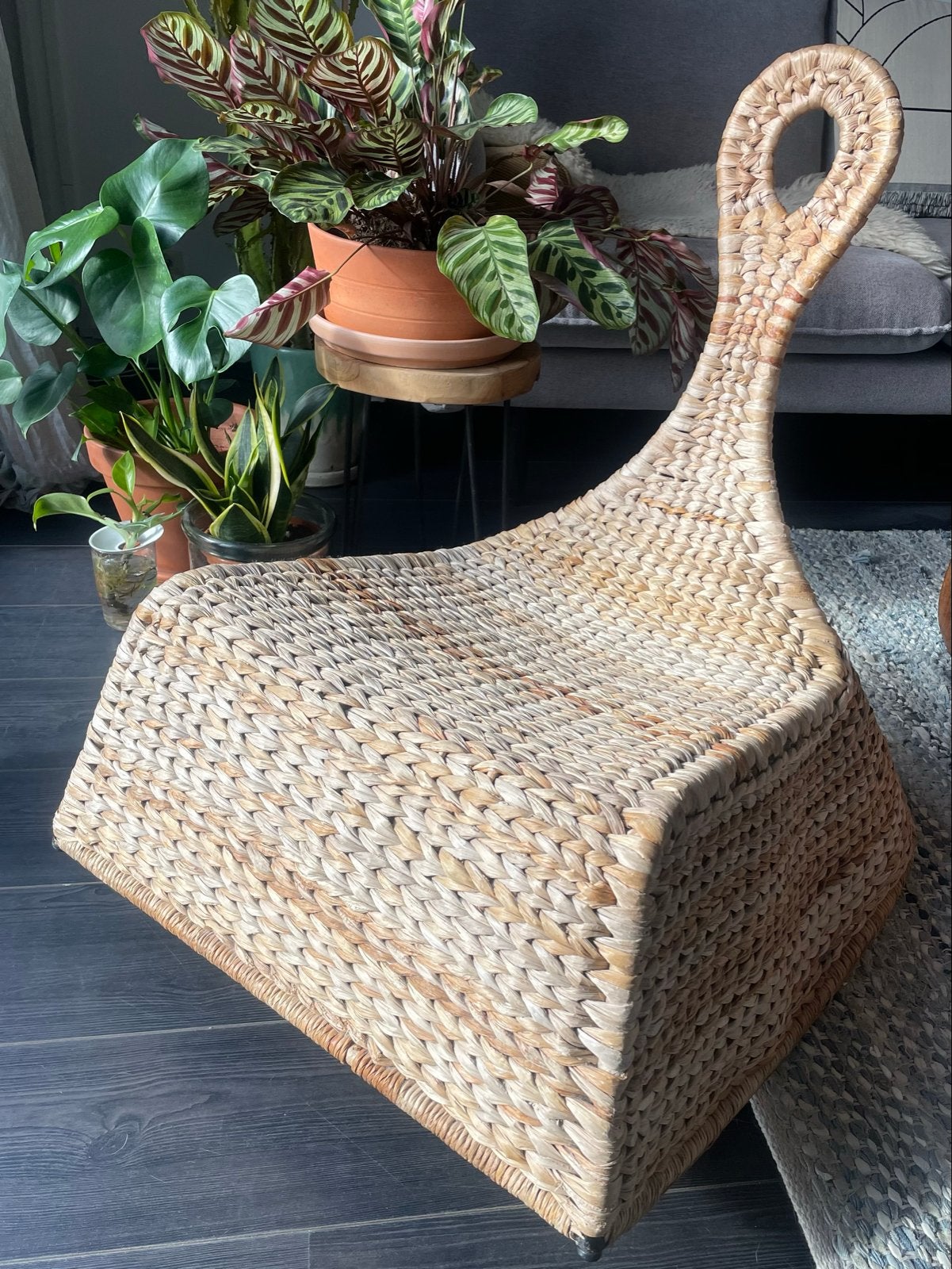 Vintage IKEA gevlochten stoel, Ophalen, Overige kleuren, Riet of Rotan, Zo goed als nieuw