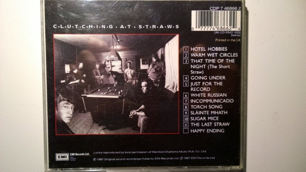 Marillion - Clutching At Straws, Ophalen of Verzenden, Zo goed als nieuw, Poprock, Album