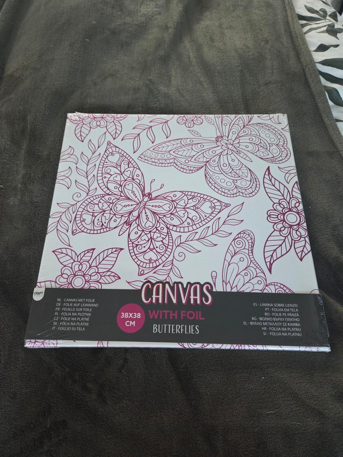Canvas schildersdoek Vlinders, Ophalen of Verzenden, Zo goed als nieuw, Doek